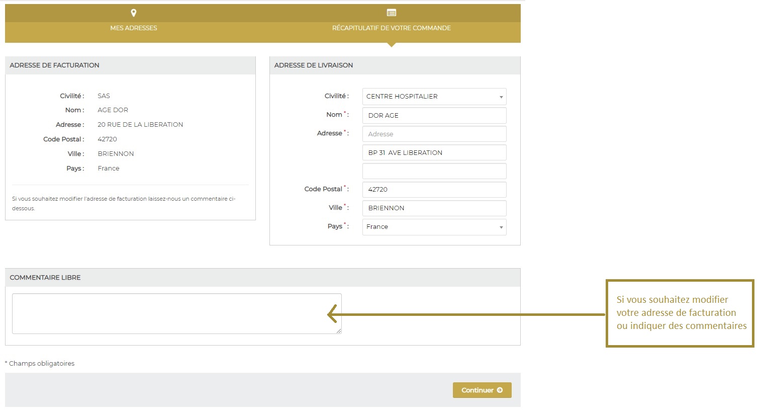 Utilisation du site