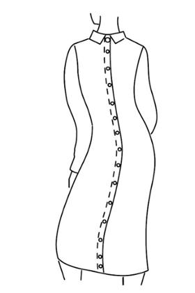 CHEMISE DE NUIT ML OUVERTE DOS