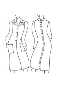 ROBE OUVERTE DOS PAR PRESSIONS