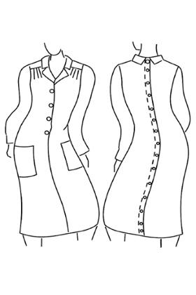 ROBE OUVERTE DOS PAR AIMANTS