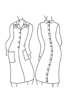 ROBE OUVERTE DOS PAR AIMANTS