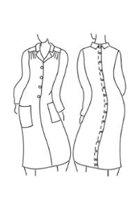 ROBE OUVERTE DOS PAR AIMANTS