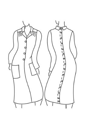ROBE OUVERTE DOS PAR AIMANTS
