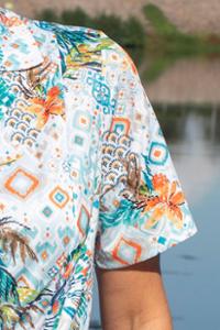 Robe personne sales agee boutonnee devant