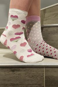 LOT DE 2 SOCQUETTES MOTIFS