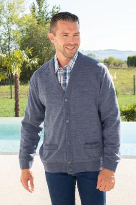 GILET COL POINTE