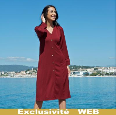 ROBE CROISEE DOS PRESSIONS