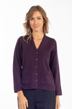 GILET COL POINTE