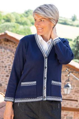 GILET COL POINTE