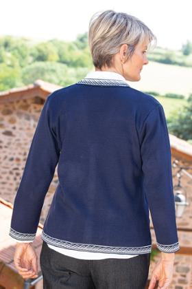 GILET COL POINTE