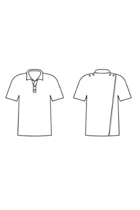 POLO CROISÉ DOS COTON