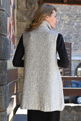 VESTE LONGUE SANS MANCHE