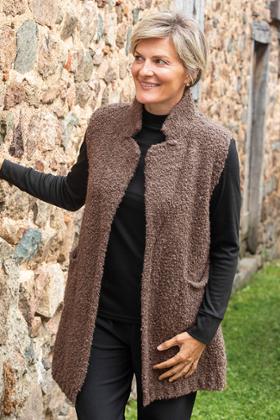 VESTE LONGUE SANS MANCHE
