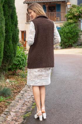 VESTE LONGUE SANS MANCHES