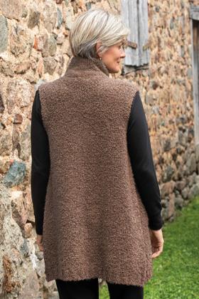 VESTE LONGUE SANS MANCHE