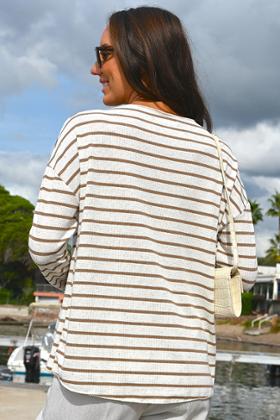 PULL RAYURES SEQUINS