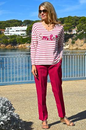 PULL RAYURES SEQUINS