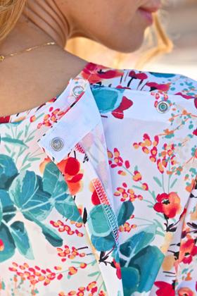 ROBE CROISE DOS FLEURS