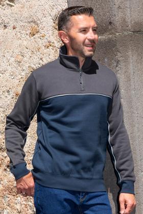 SWEAT COL ZIPPE