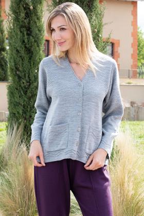 GILET COL POINTE