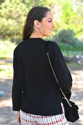 GILET COL POINTE