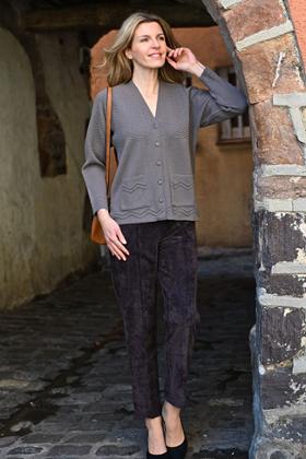 GILET COL POINTE