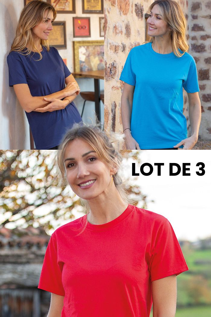 LOT DE 3 TEE SHIRTS COTON